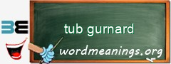 WordMeaning blackboard for tub gurnard